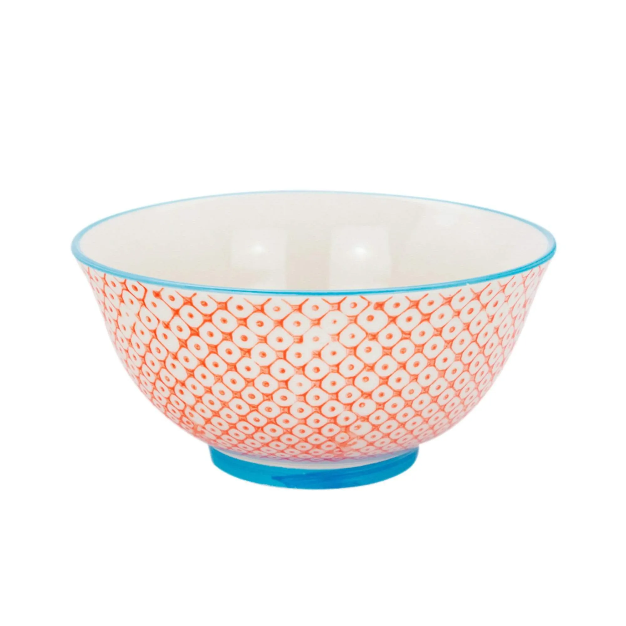 16cm Hand Printed Stoneware Cereal Bowl - By Nicola Spring