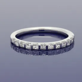 18ct White Gold Princess Cut Diamond Eternity Ring