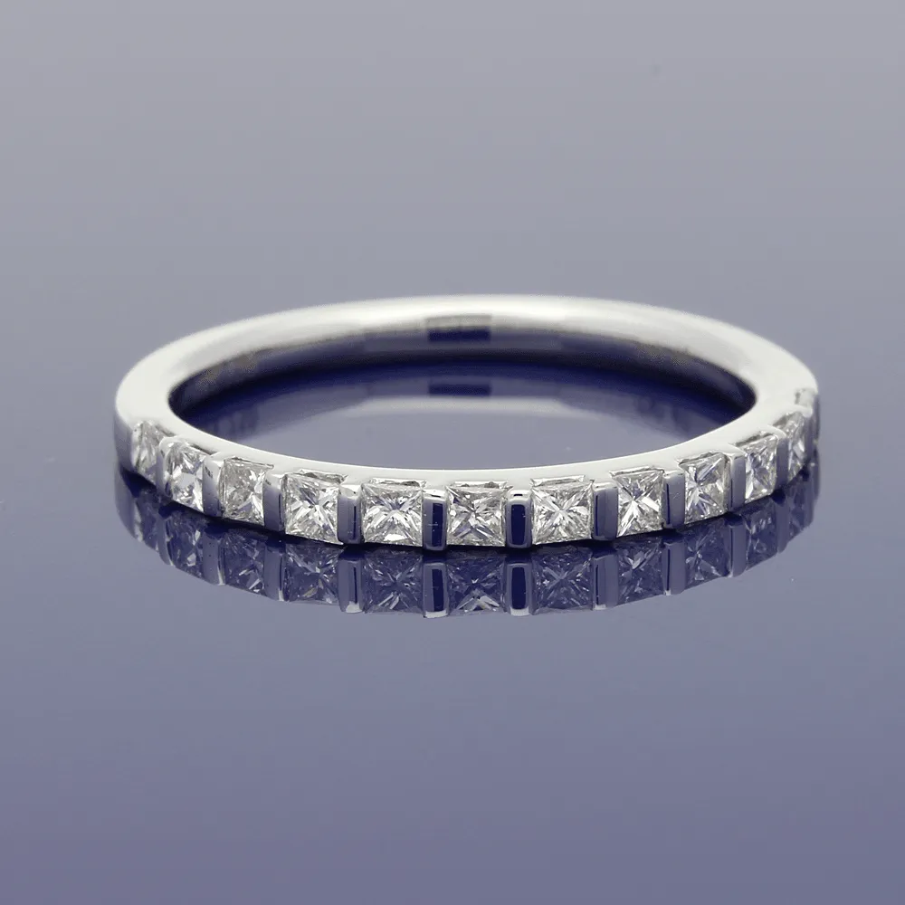 18ct White Gold Princess Cut Diamond Eternity Ring