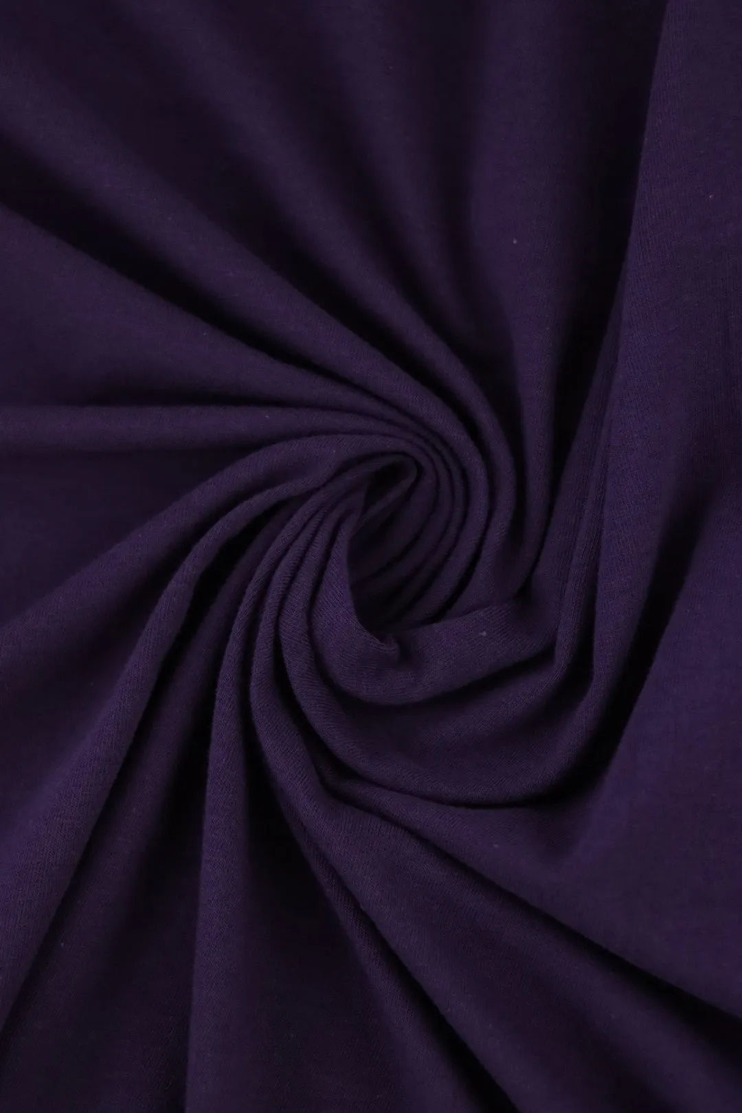 1YD 30IN REMNANT; Dark Plum Lightweight Cotton Spandex Jersey