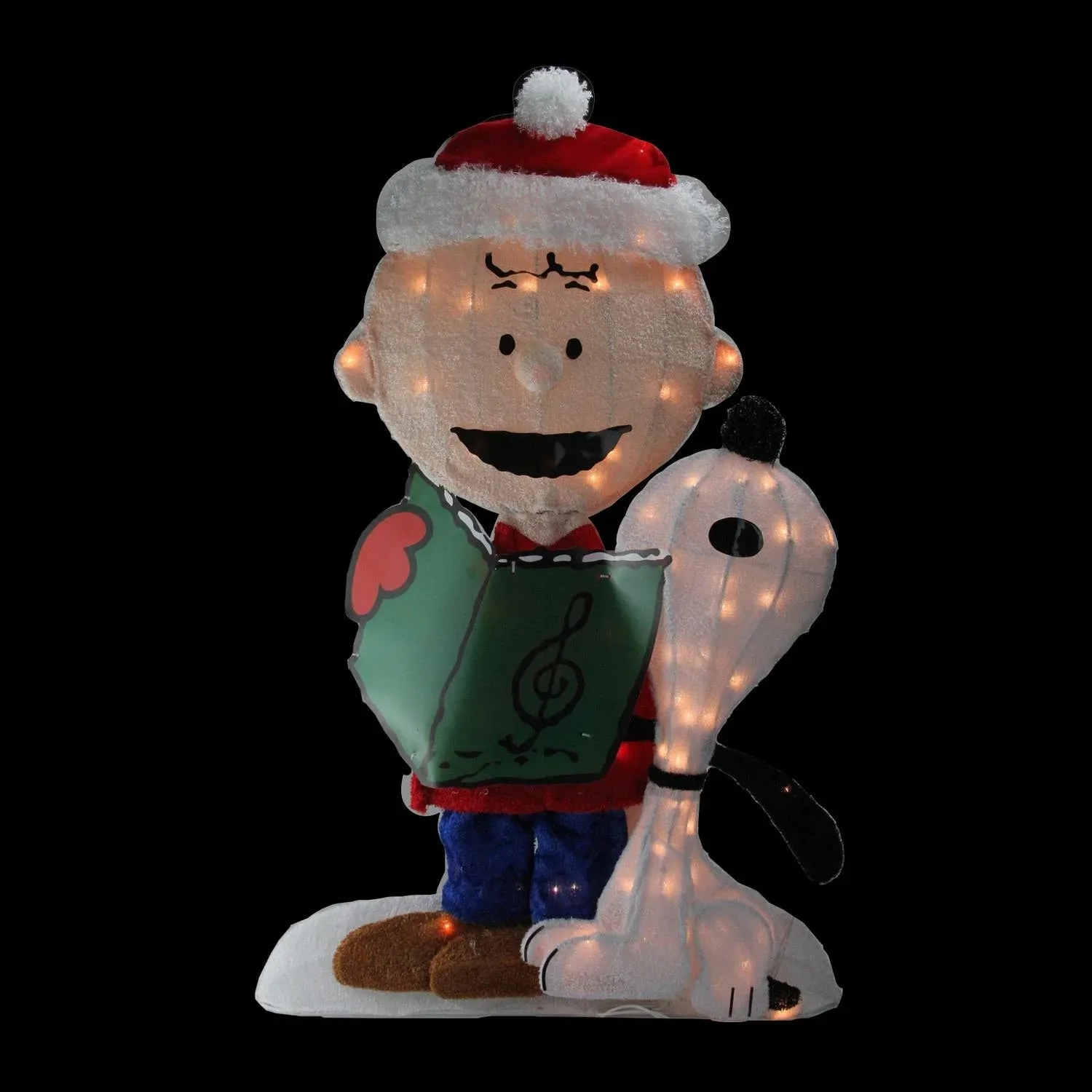 2D Lighted Charlie Brown & Snoopy Sculpture