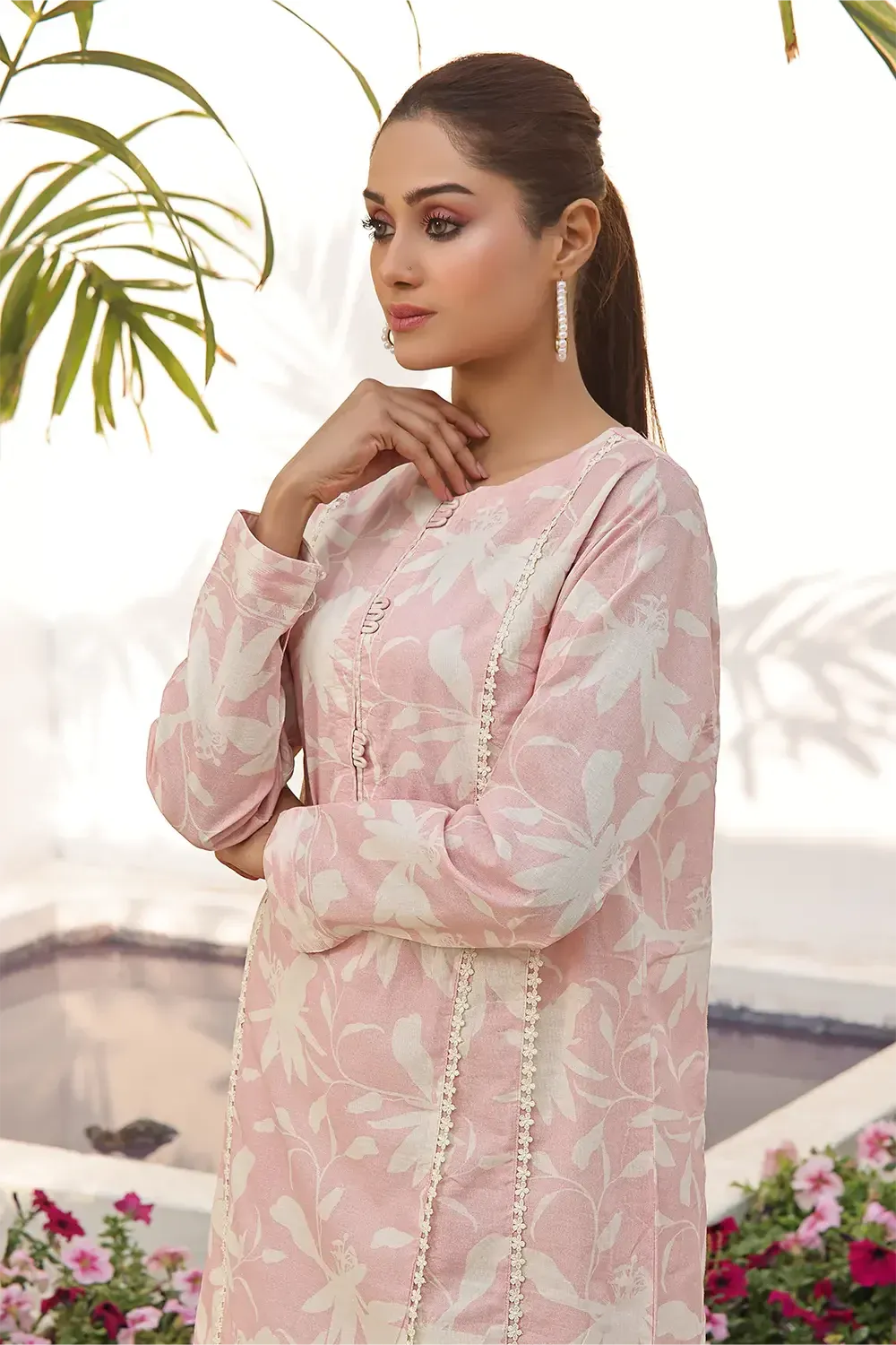 2PC Unstitched Printed Lawn Shirt and Trouser KST-2532