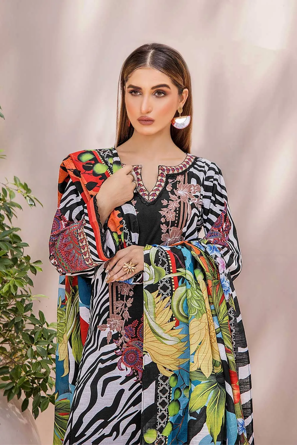 3 Pcs Unstitched Khaddar Suit KKH-2219