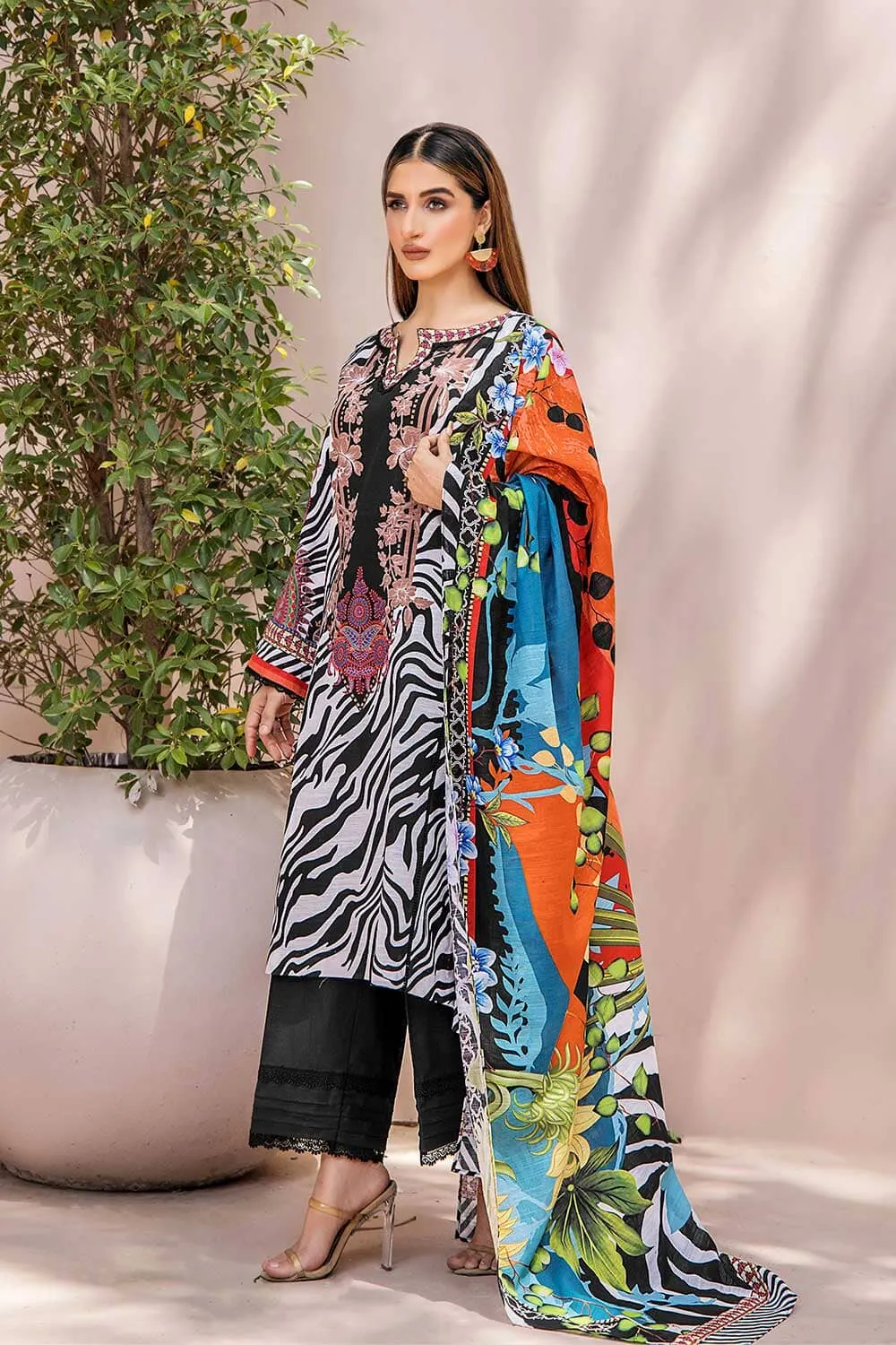3 Pcs Unstitched Khaddar Suit KKH-2219