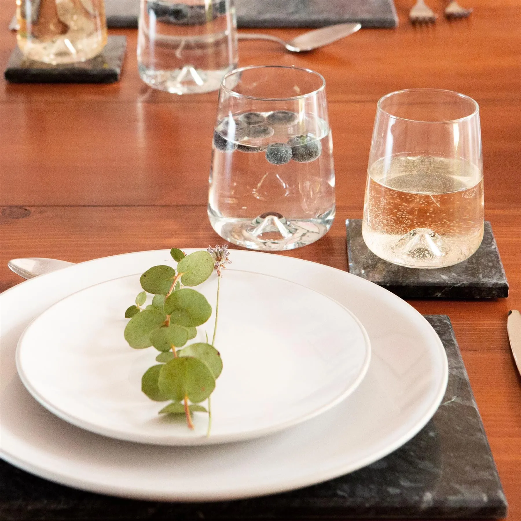 30cm x 20cm Rectangle Marble Placemats - Pack of Six - By Argon Tableware
