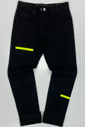 8Dstrkt- “painted neon” jeans w cuff