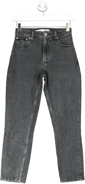 Abercrombie & Fitch Black The Mom High Rise Jeans UK W23