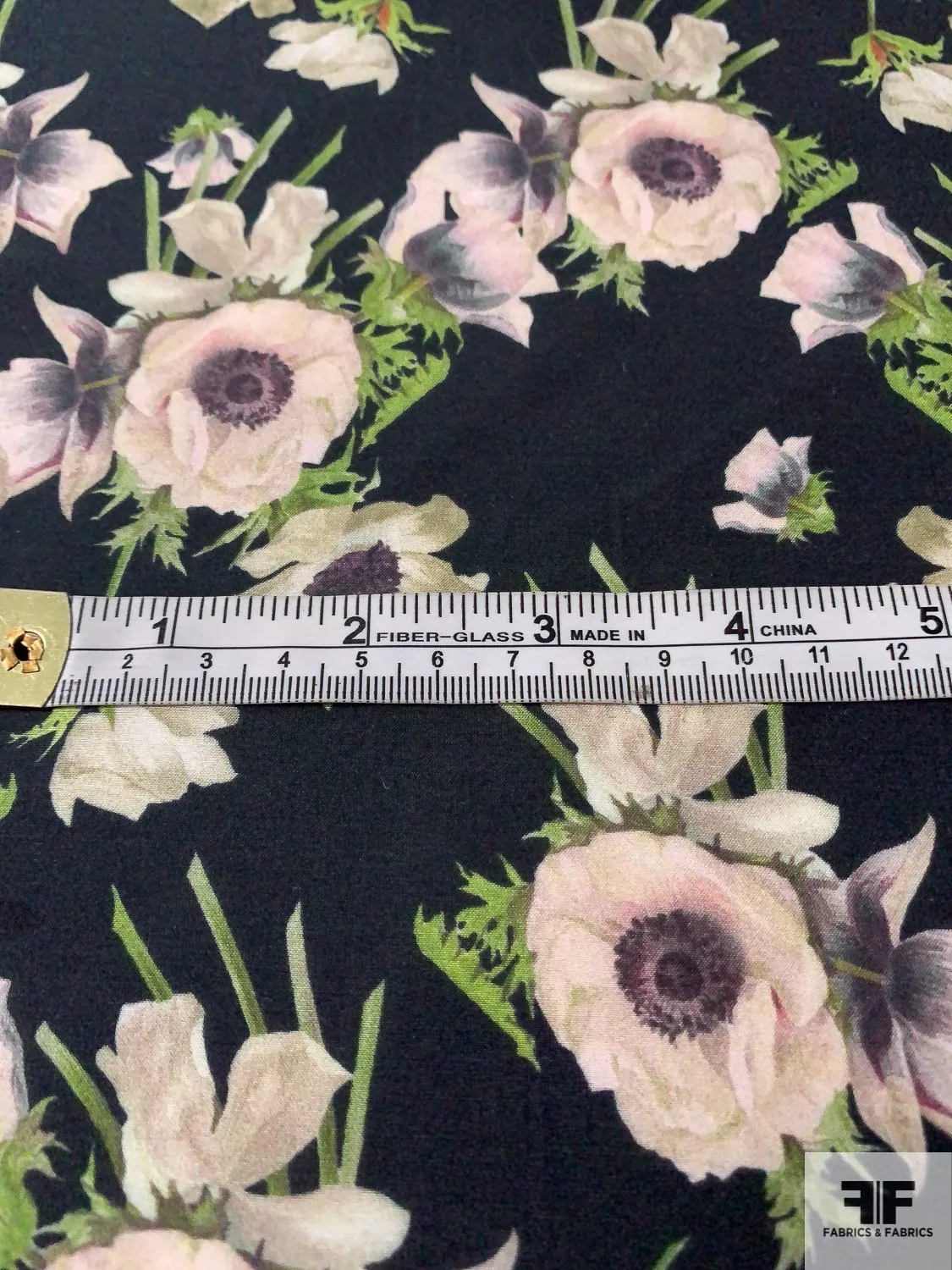Adam Lippes Signature Floral Printed Silk and Cotton Lawn - Black / Green / Earth
