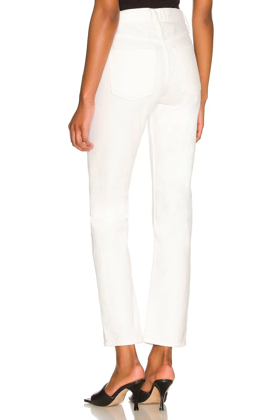 AGOLDE Mia Mid Jeans, white