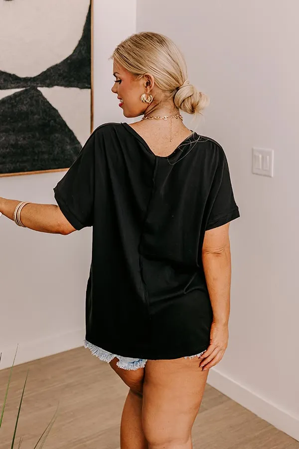 Always On The Go Shift Tee in Black Curves