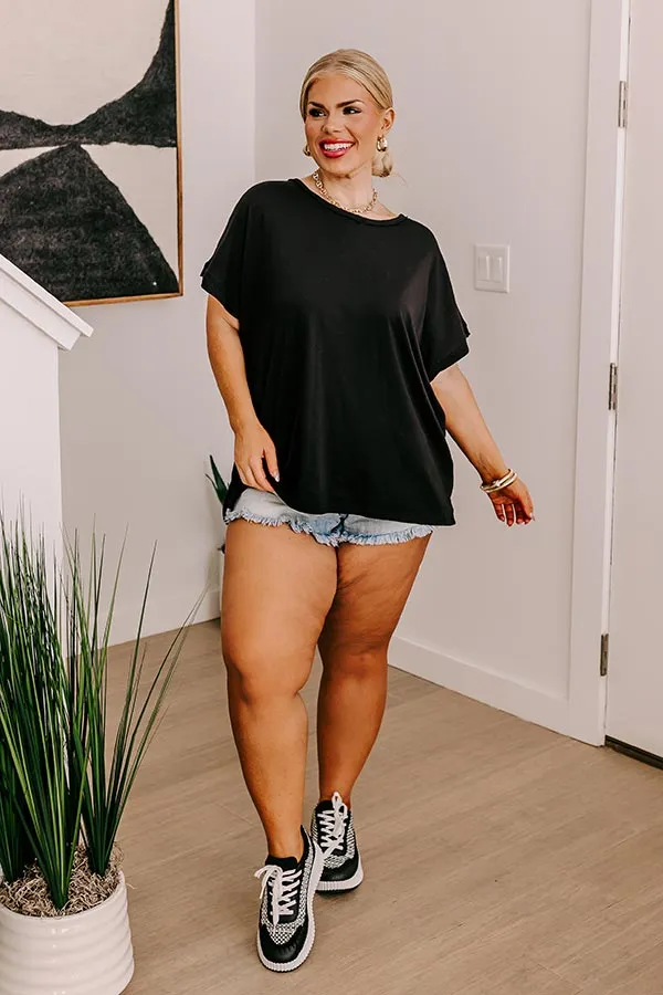 Always On The Go Shift Tee in Black Curves
