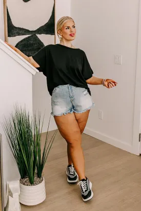 Always On The Go Shift Tee in Black Curves