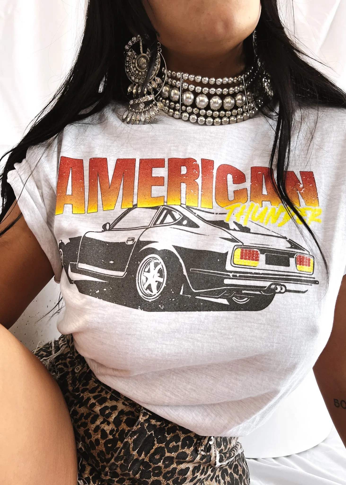 AMERICAN THUNDER SIDE SLIT TEE