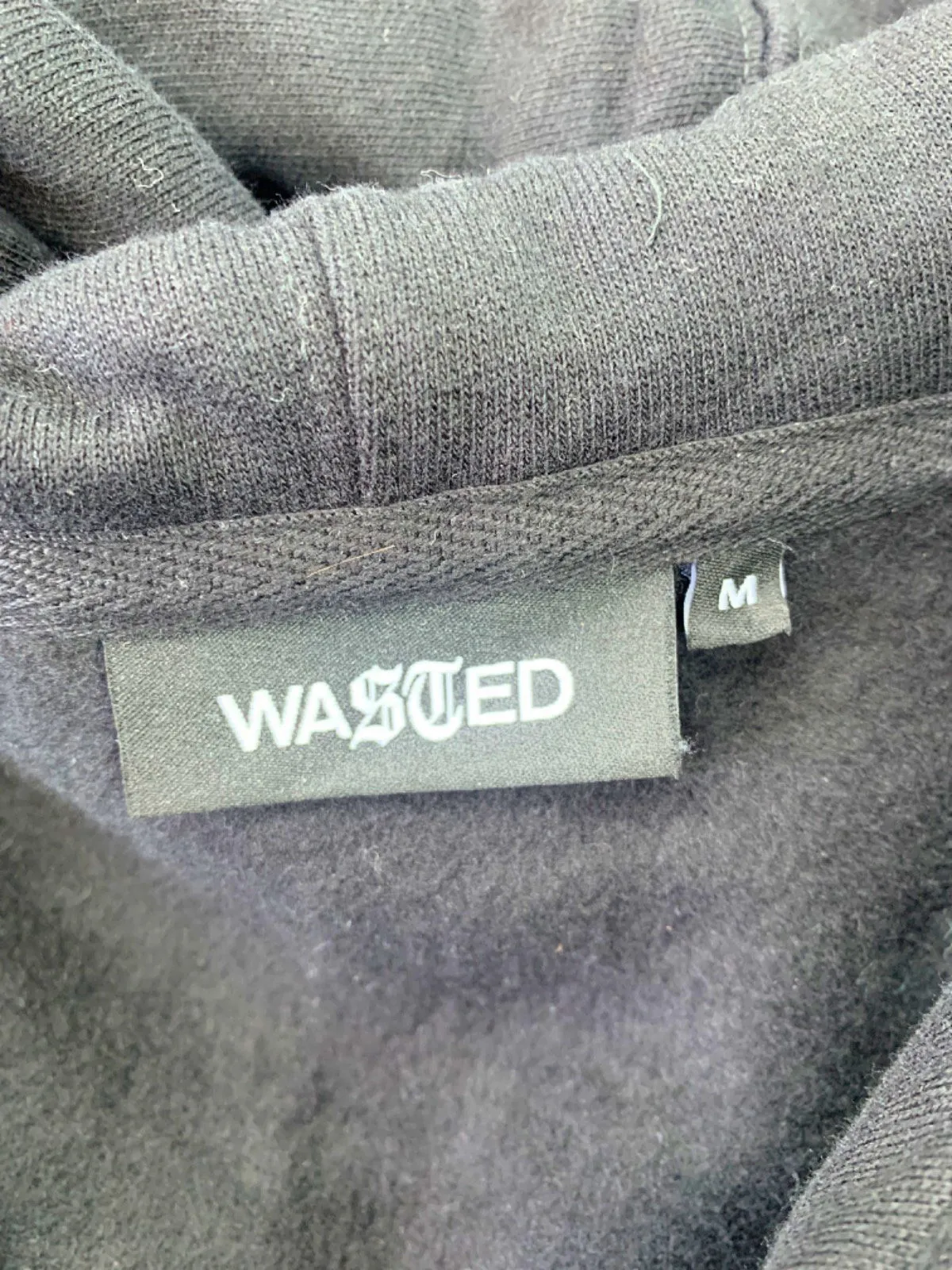 Anthropologie Wasted Black Dark Pitcher Hoodie UK M