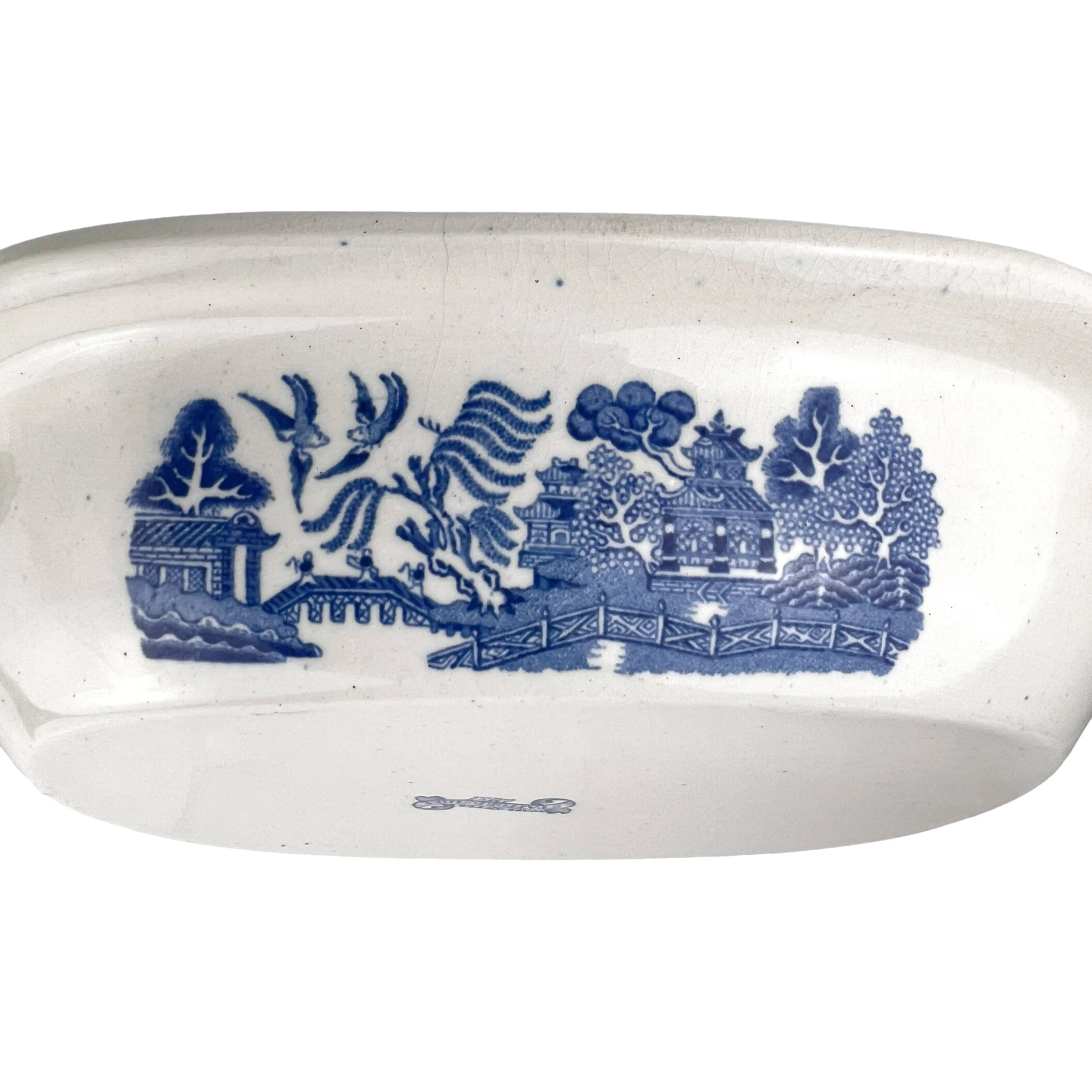 Antique 1890s Blue Willow Serving Bowl John Meir & Son Staffordshire