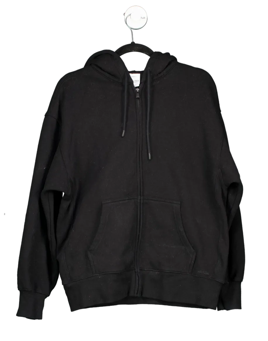 Aritzia Black Boyfriend Fit Sweatfleece Cozy Fleece UK S