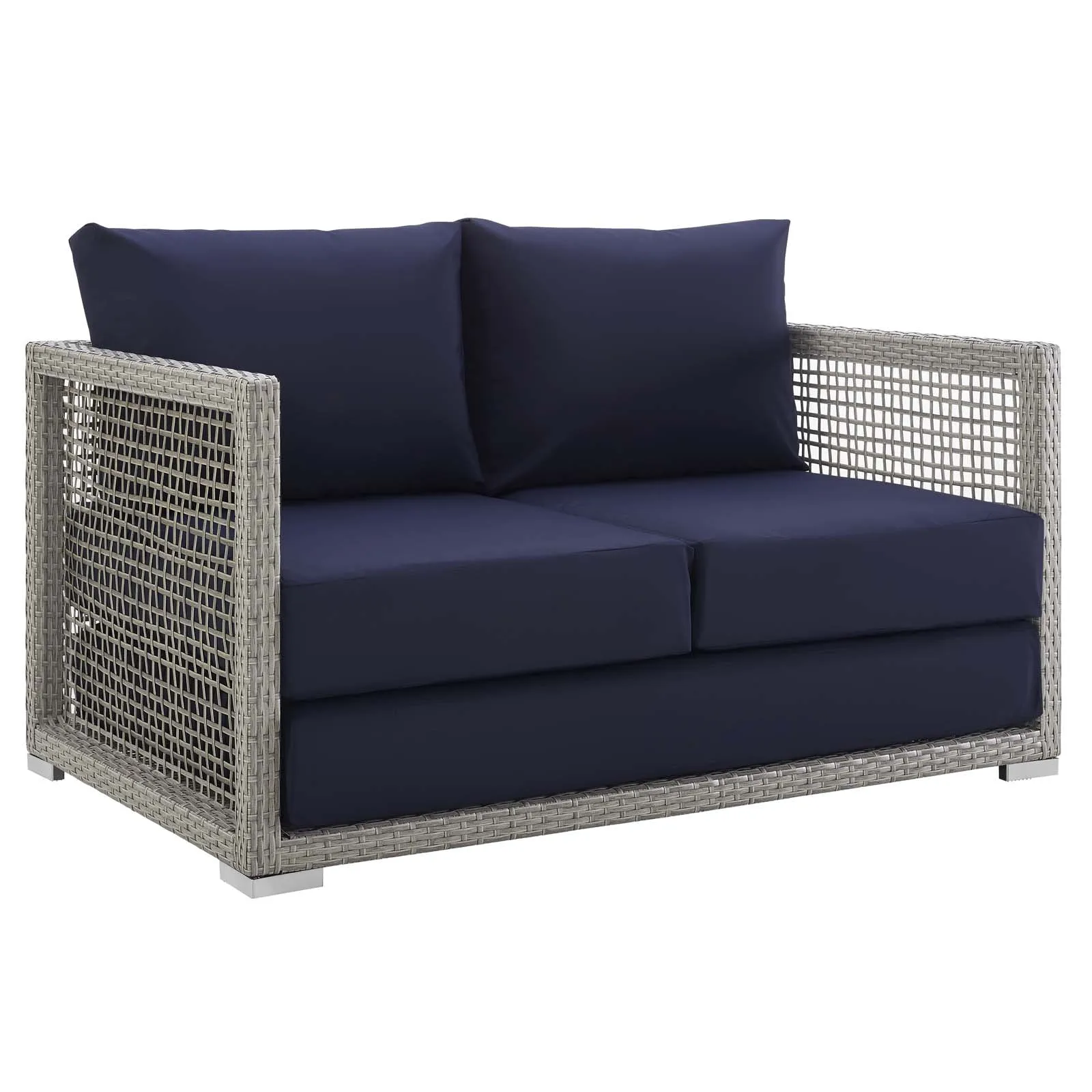 Aura Outdoor Patio Wicker Rattan Loveseat by Modway