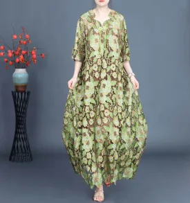 Babakud Plus Size-Floral Printed Loose Summer Dress