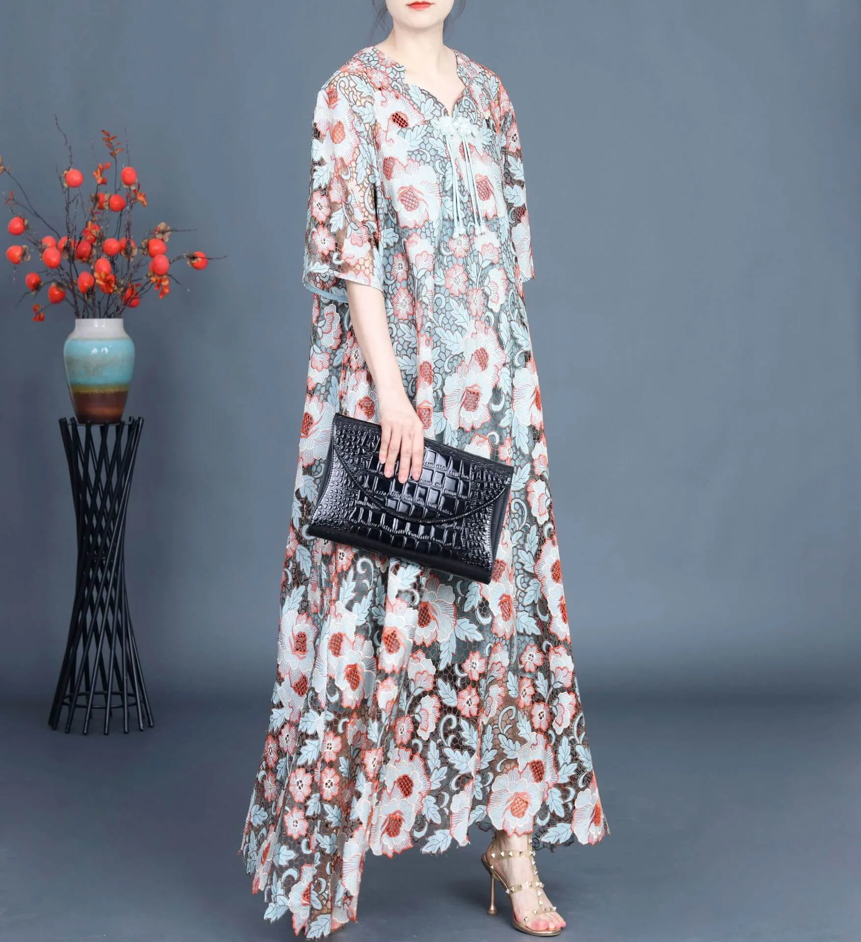 Babakud Plus Size-Floral Printed Loose Summer Dress