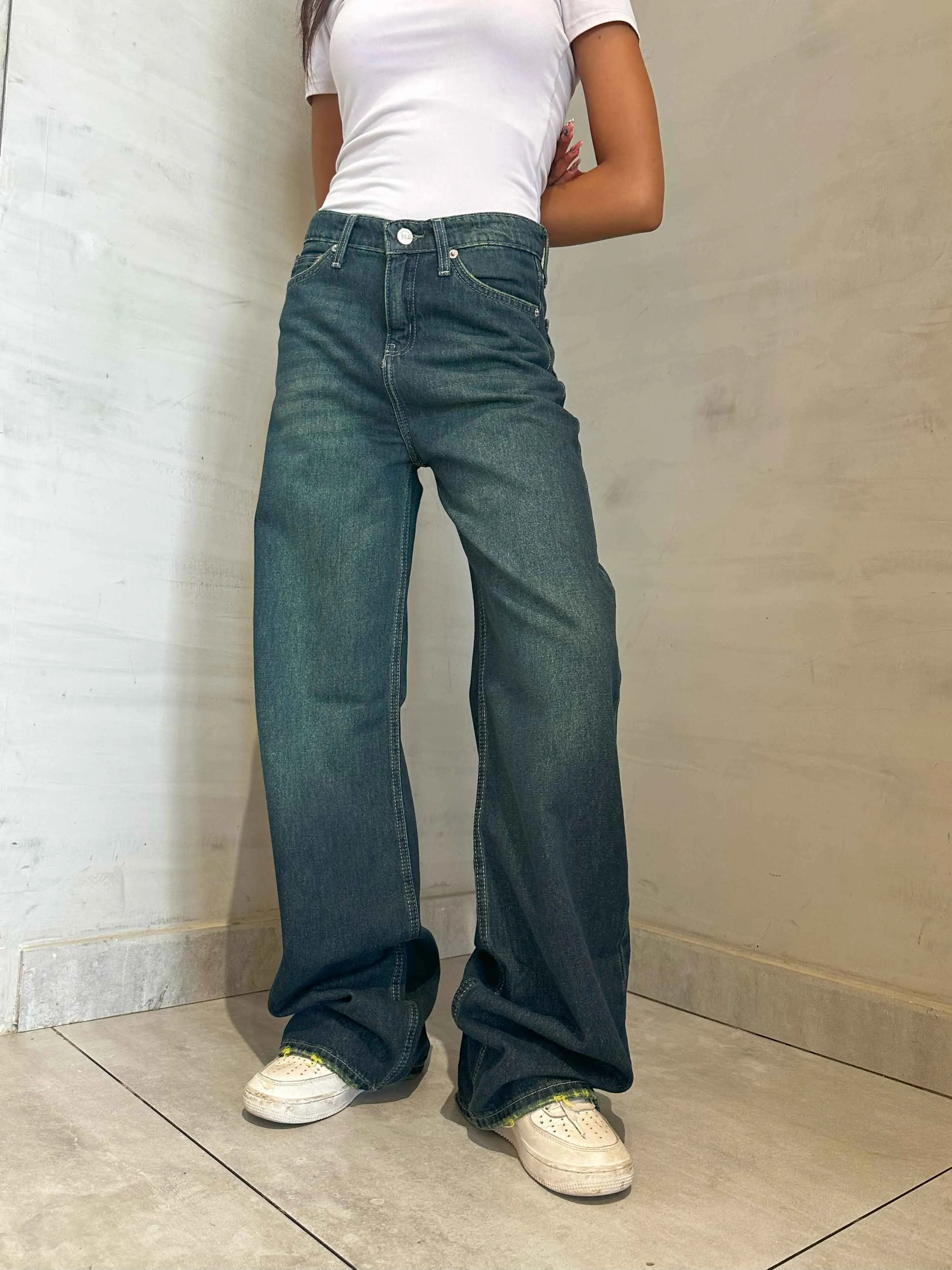 Baggy - Dark Vintage Blue Green.