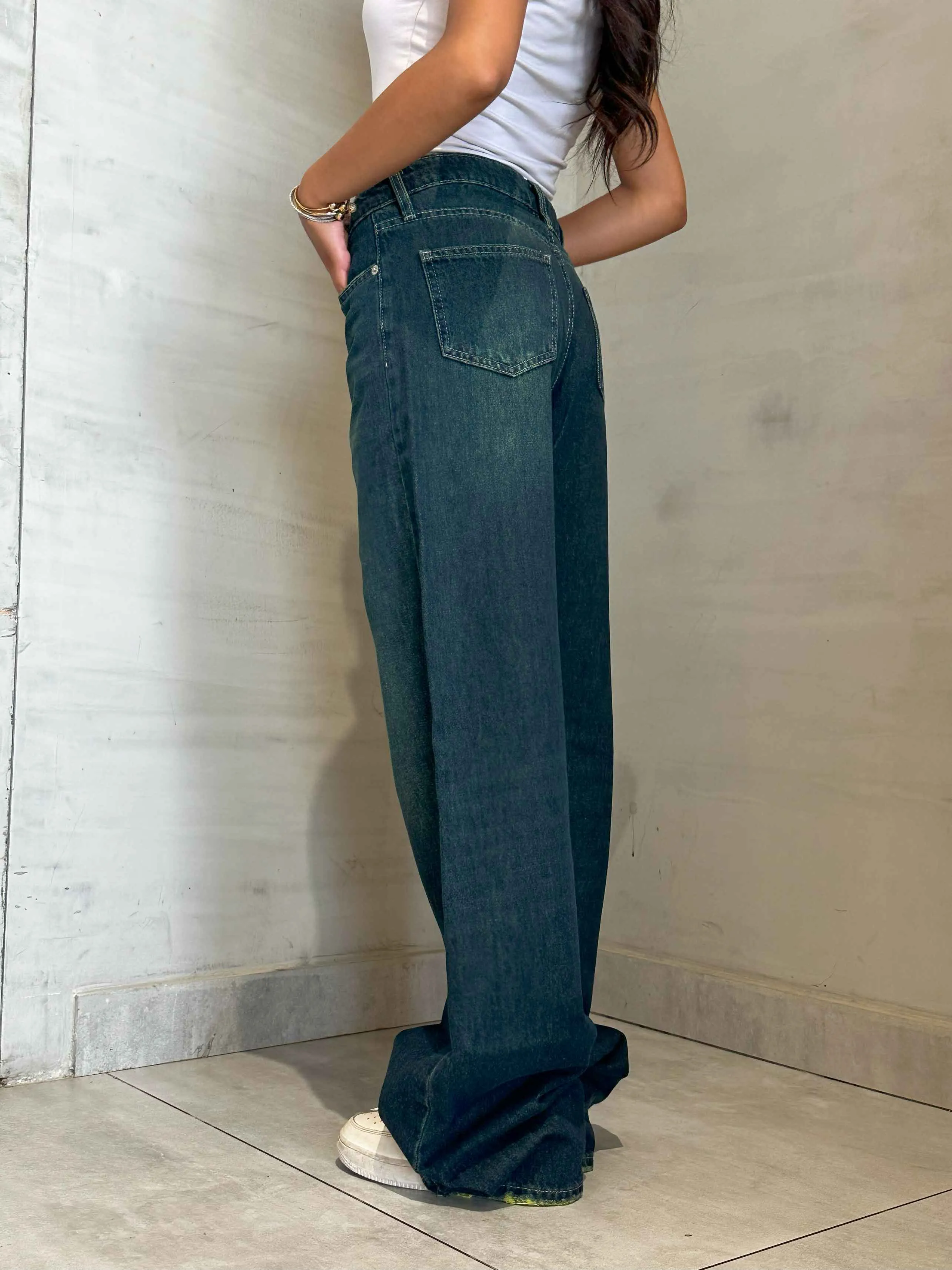 Baggy - Dark Vintage Blue Green.