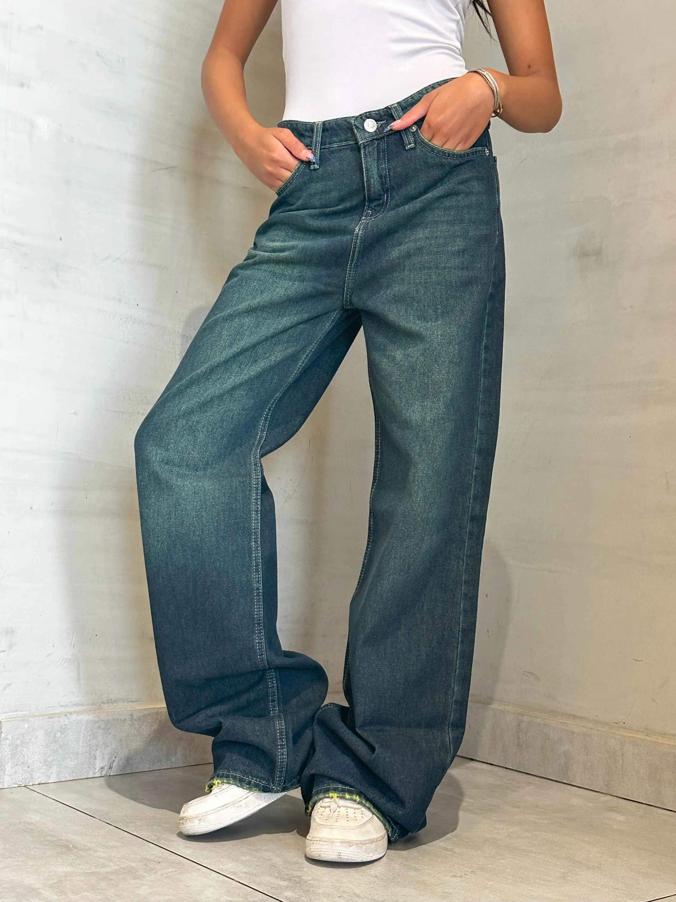 Baggy - Dark Vintage Blue Green.