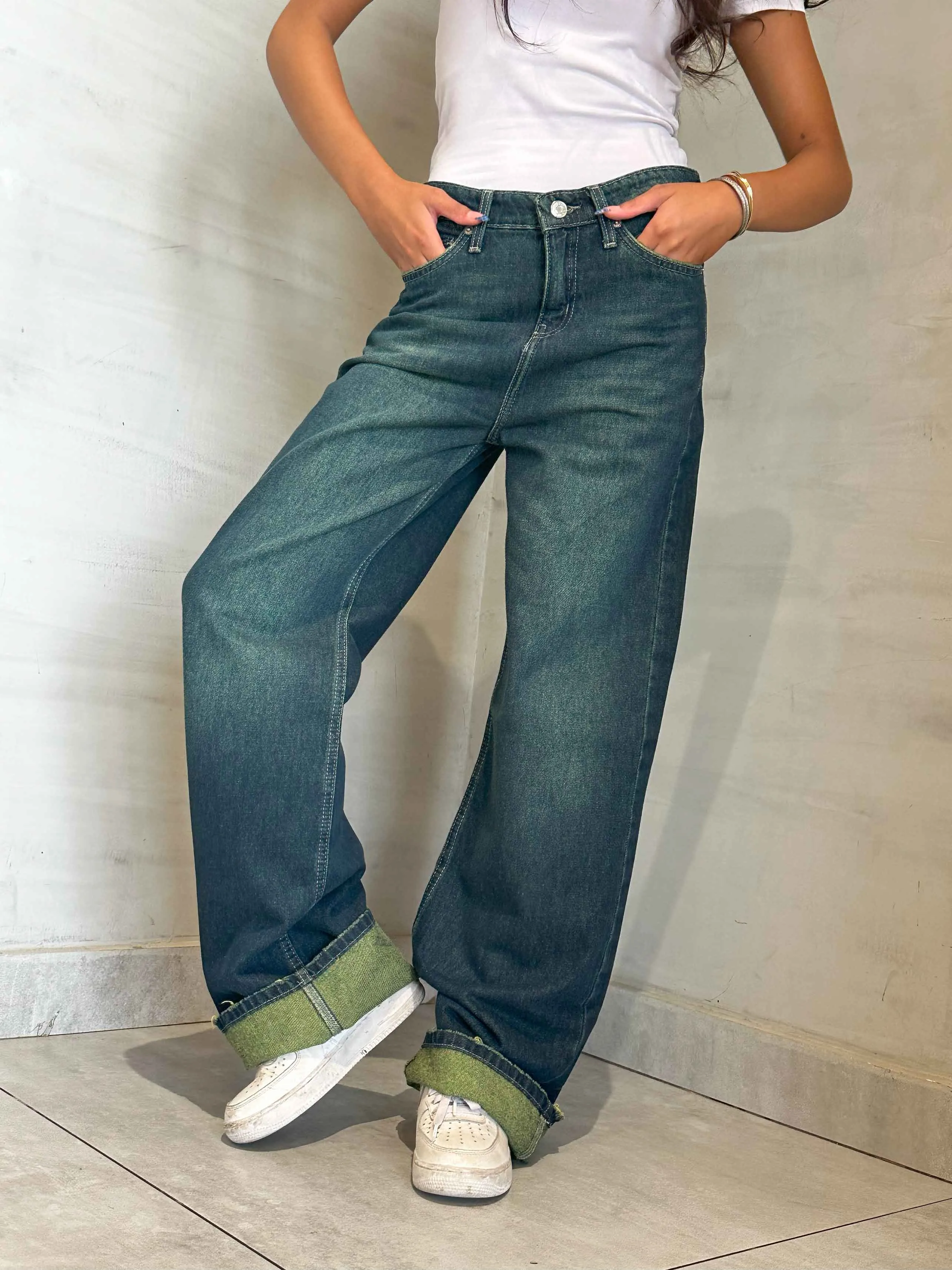 Baggy - Dark Vintage Blue Green.
