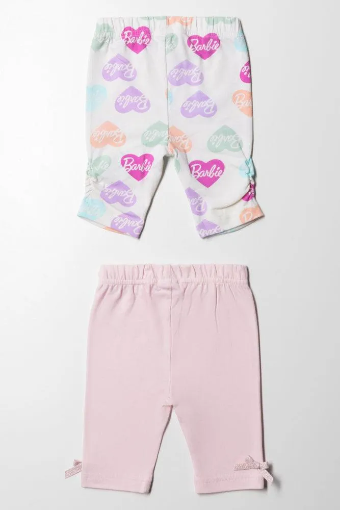 Barbie 2 Pack Leggings Pink