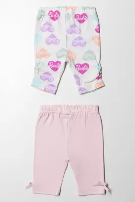 Barbie 2 Pack Leggings Pink