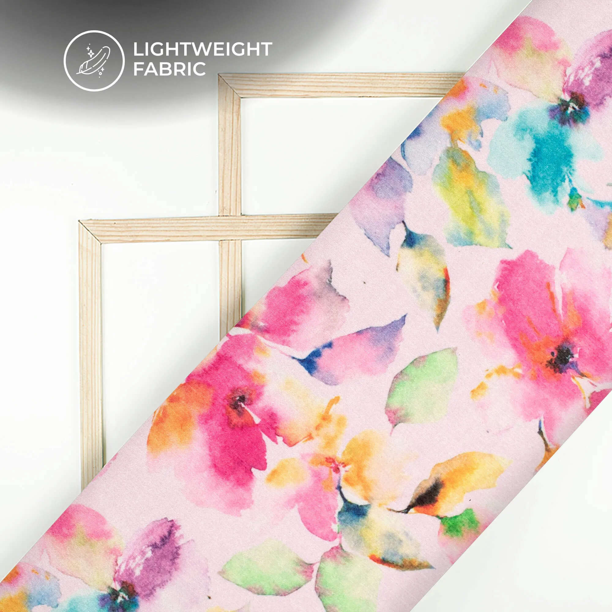 Beautiful Floral Digital Print Poly Chinnon Chiffon Fabric