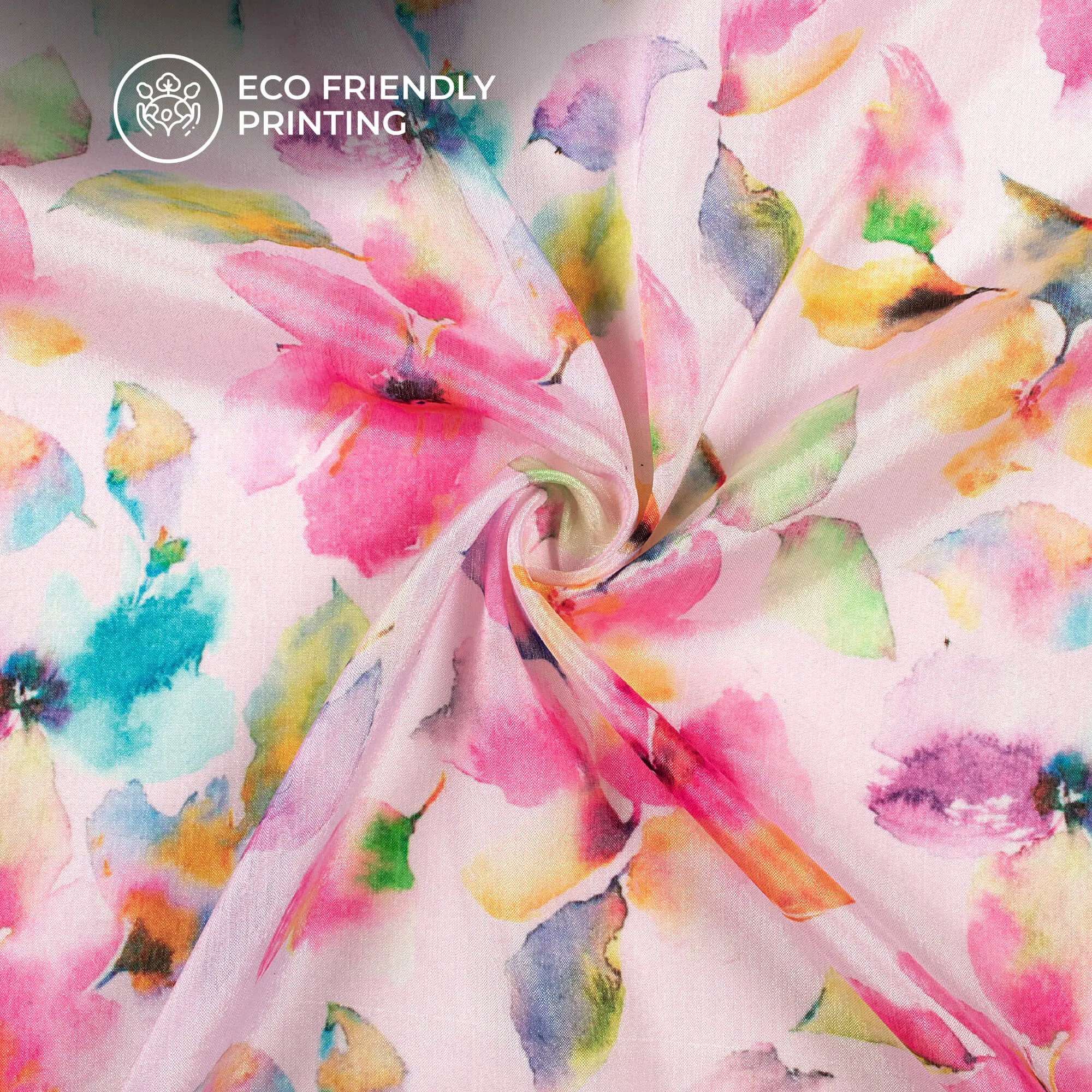 Beautiful Floral Digital Print Poly Chinnon Chiffon Fabric