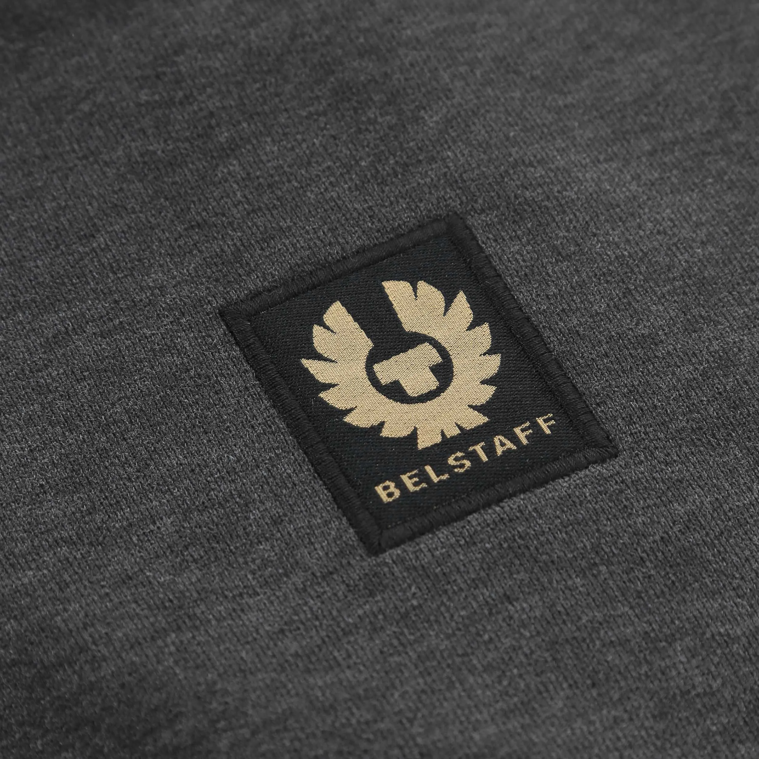 Belstaff Quarter Zip Sweat Top in Charcoal Heather