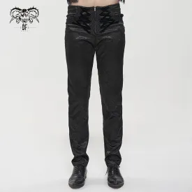 Black Pants w/ Front Rope Decorative Detail
