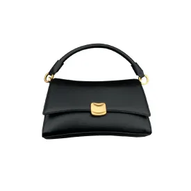 Black Underarm Baguette Bag – Versatile Portable Crossbody Handbag