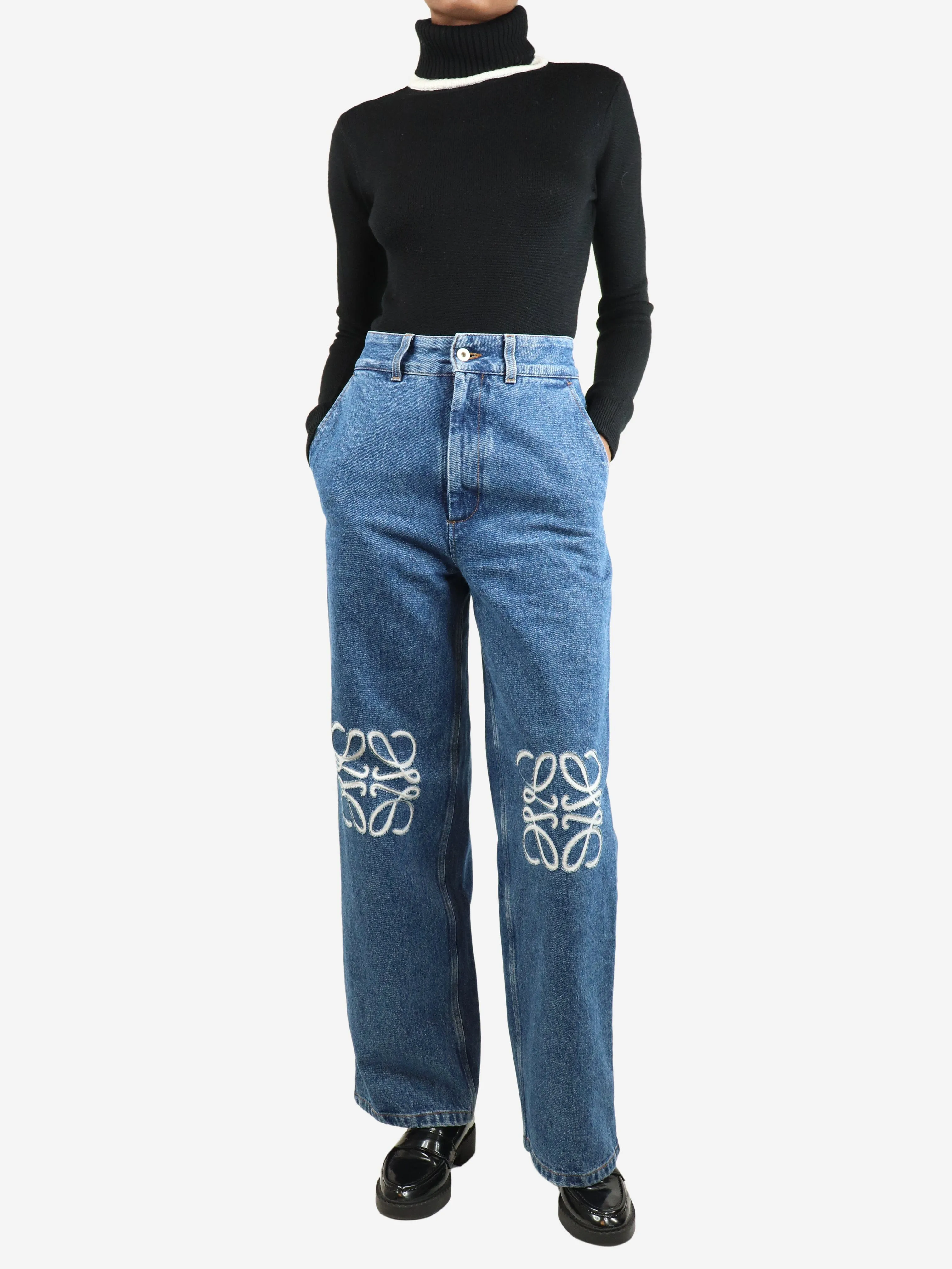 Blue Anagram baggy jeans - size UK 4