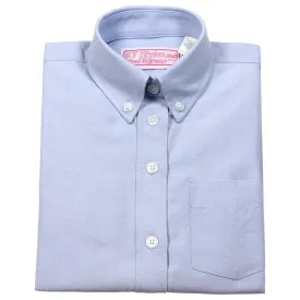 Blue Husky Oxford Blouse Straight Hem