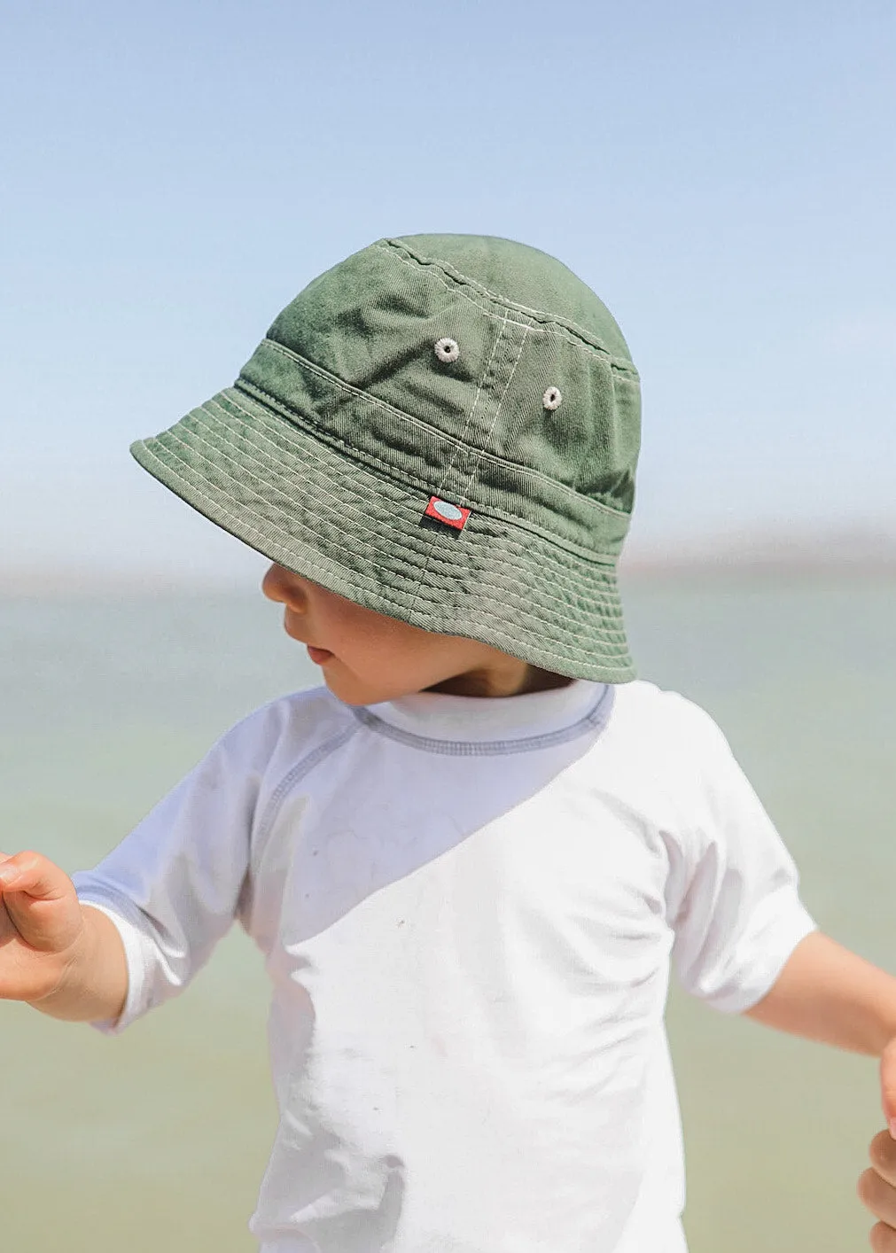 Boys and Girls 100% Cotton Twill UPF 50  Wharf Hat | Medium Pink (Dyed & Finished in USA*)
