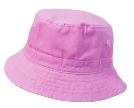 Boys and Girls 100% Cotton Twill UPF 50  Wharf Hat | Medium Pink (Dyed & Finished in USA*)
