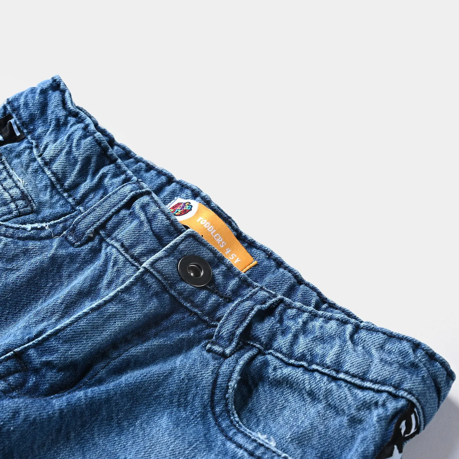 Boys Denim Stretch Pant Never Too Late-Mid Blue