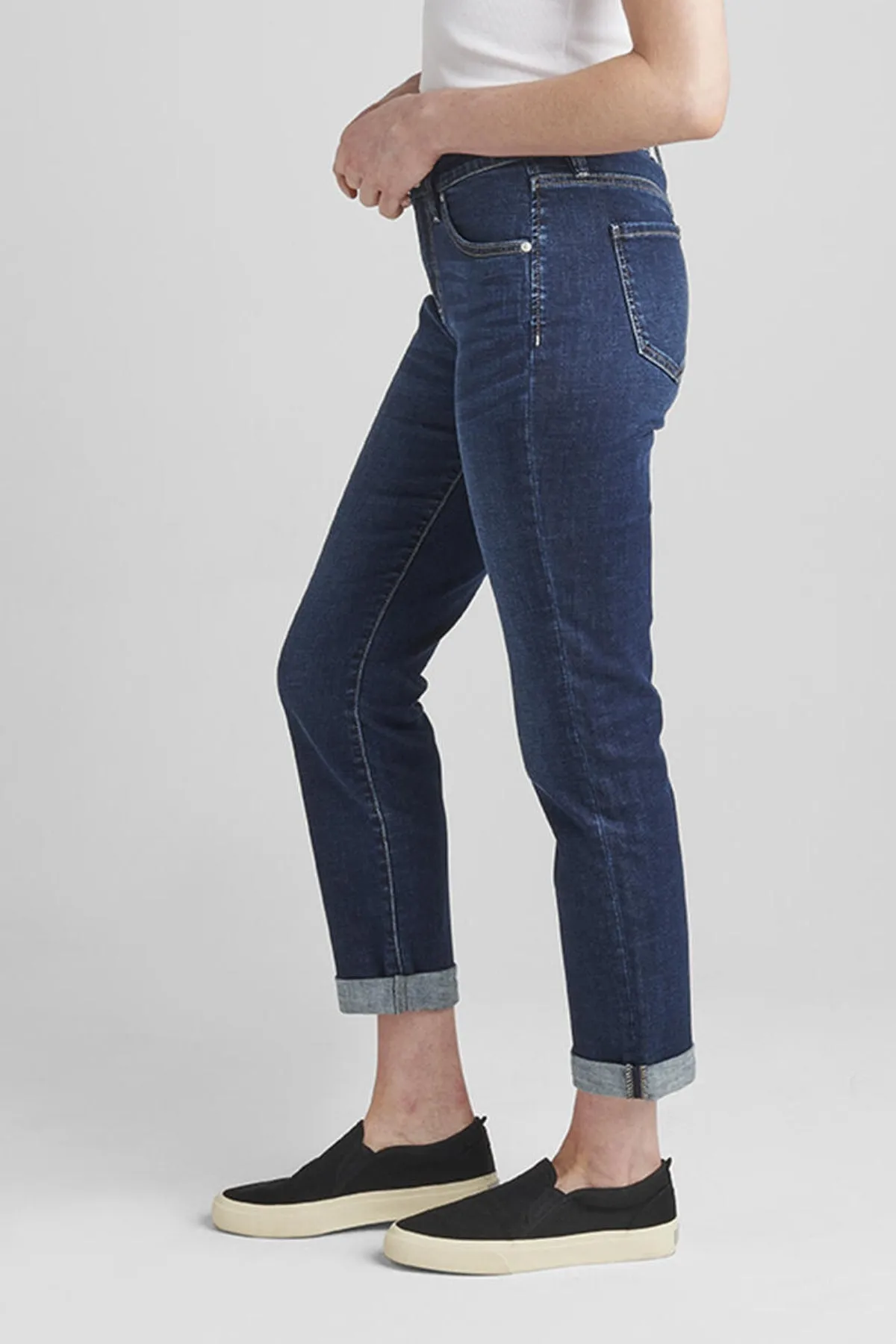 Carter Mid Rise Girlfriend Jeans - Night Breeze
