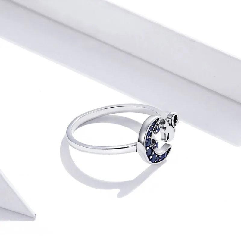 Cat And Blue Moon Ring