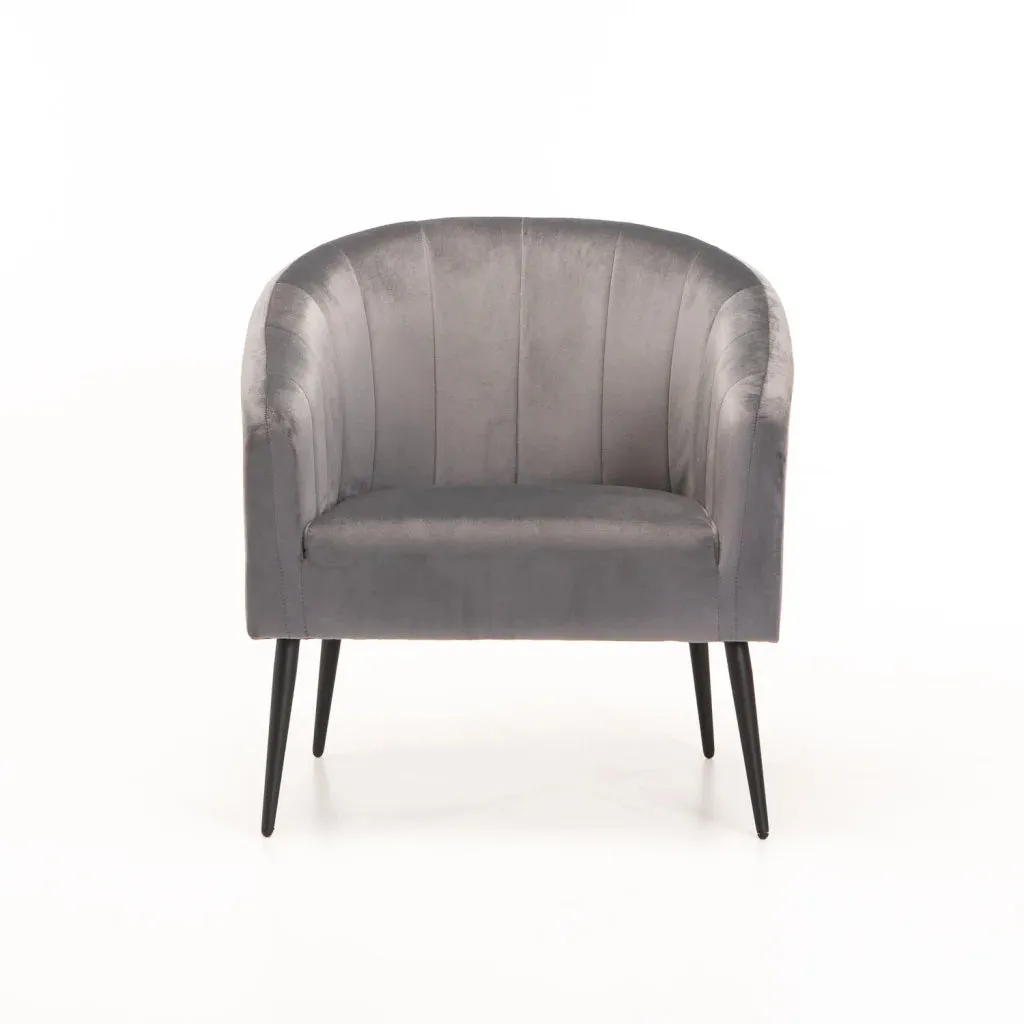 COLT VELVET CHAIR - BLACK LEG