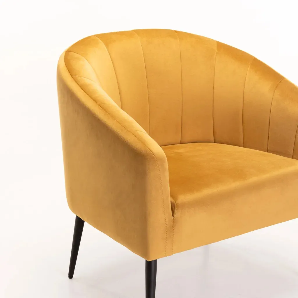 COLT VELVET CHAIR - BLACK LEG