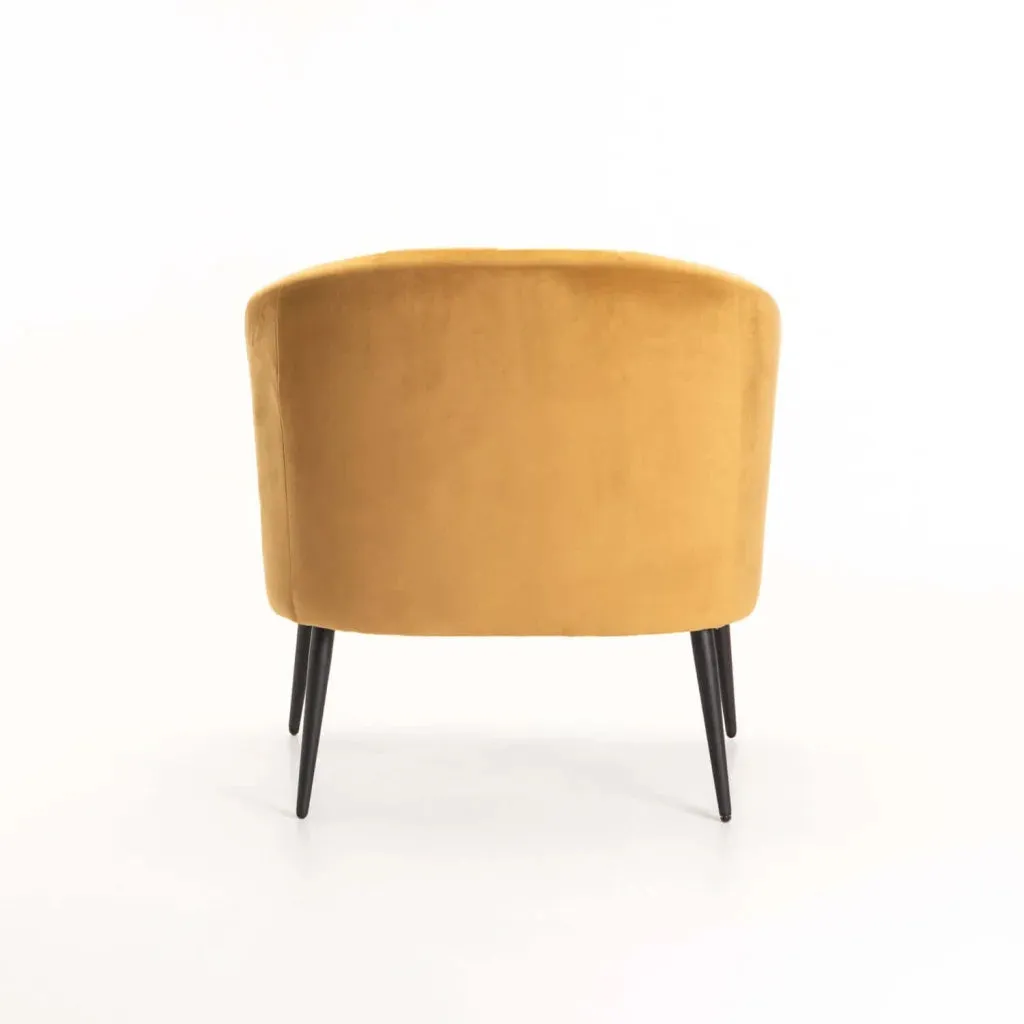 COLT VELVET CHAIR - BLACK LEG
