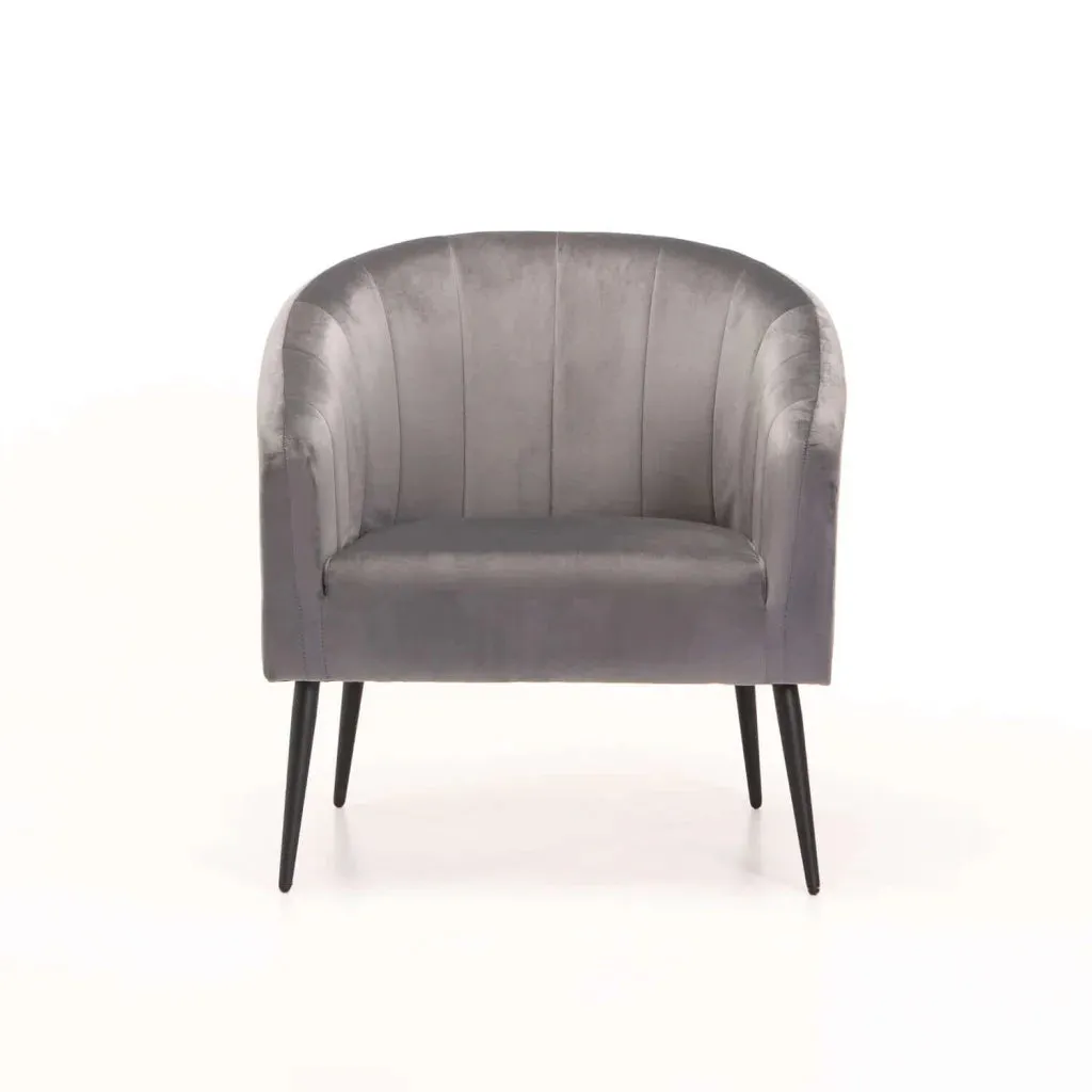 COLT VELVET CHAIR - BLACK LEG