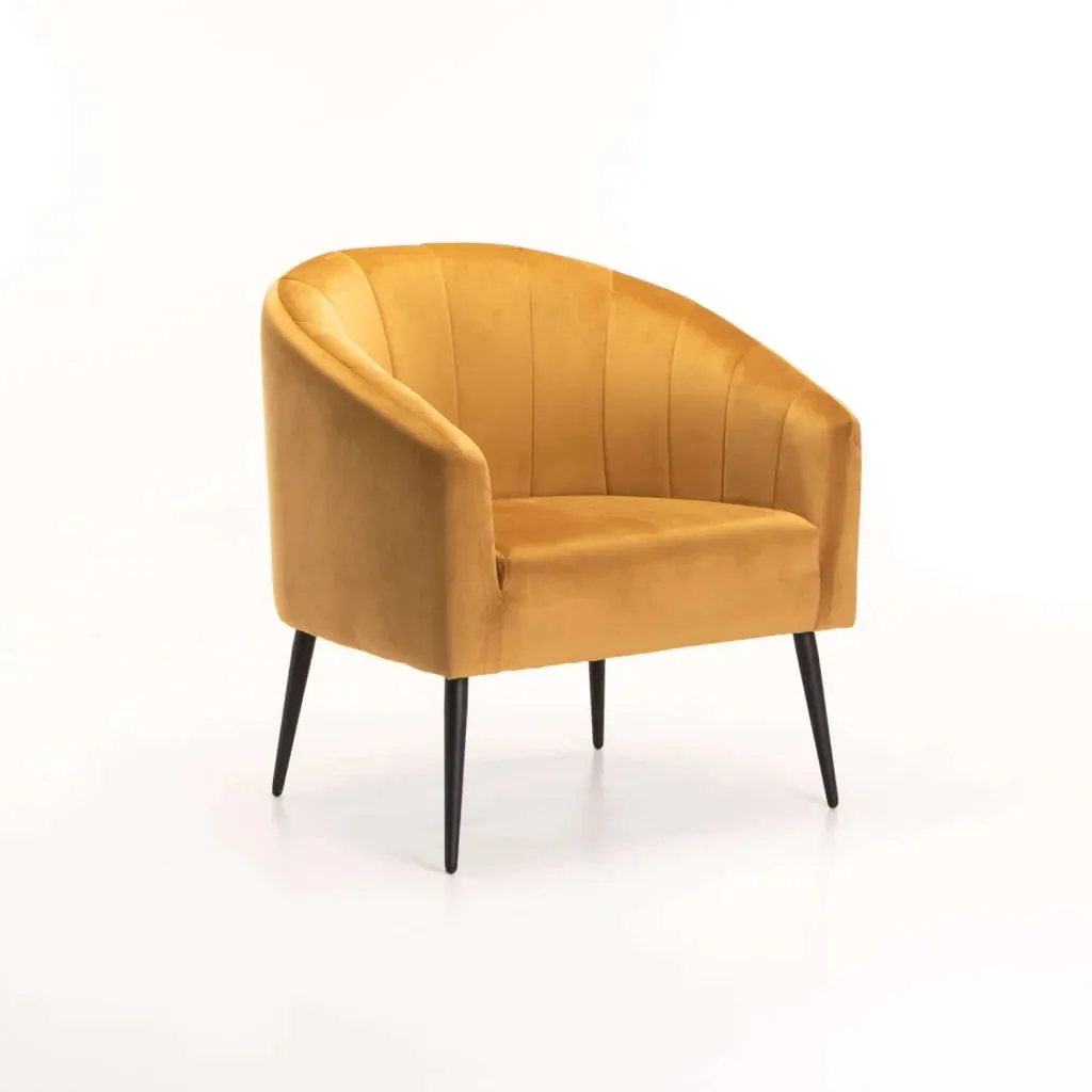COLT VELVET CHAIR - BLACK LEG