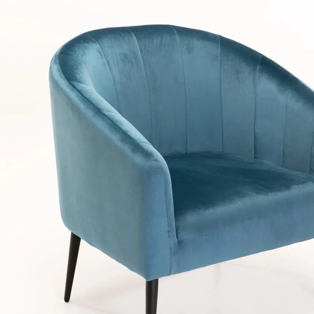 COLT VELVET CHAIR - BLACK LEG