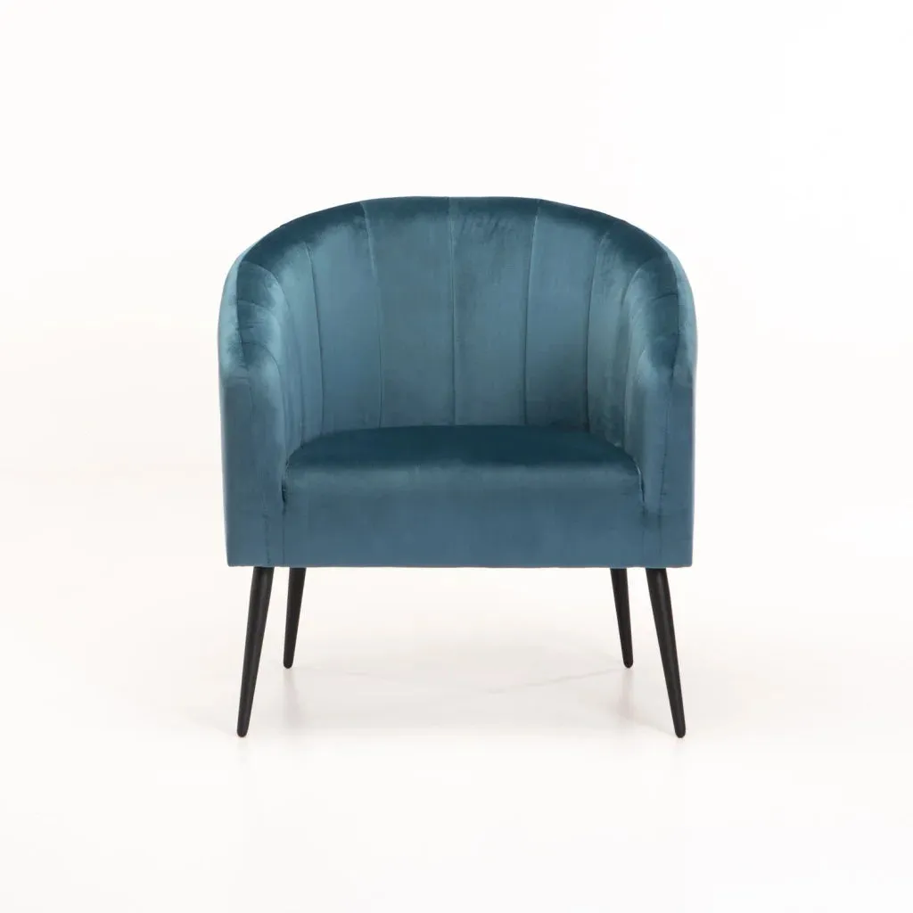 COLT VELVET CHAIR - BLACK LEG
