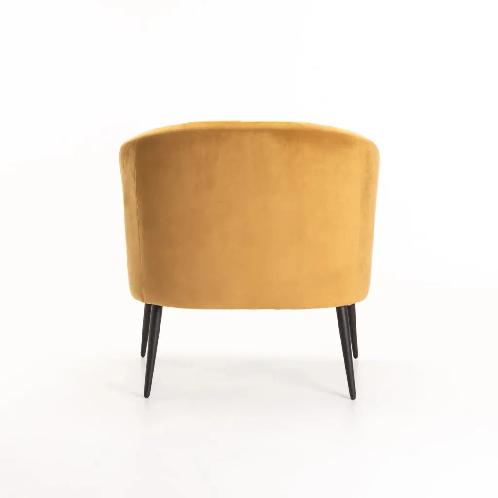 COLT VELVET CHAIR - BLACK LEG