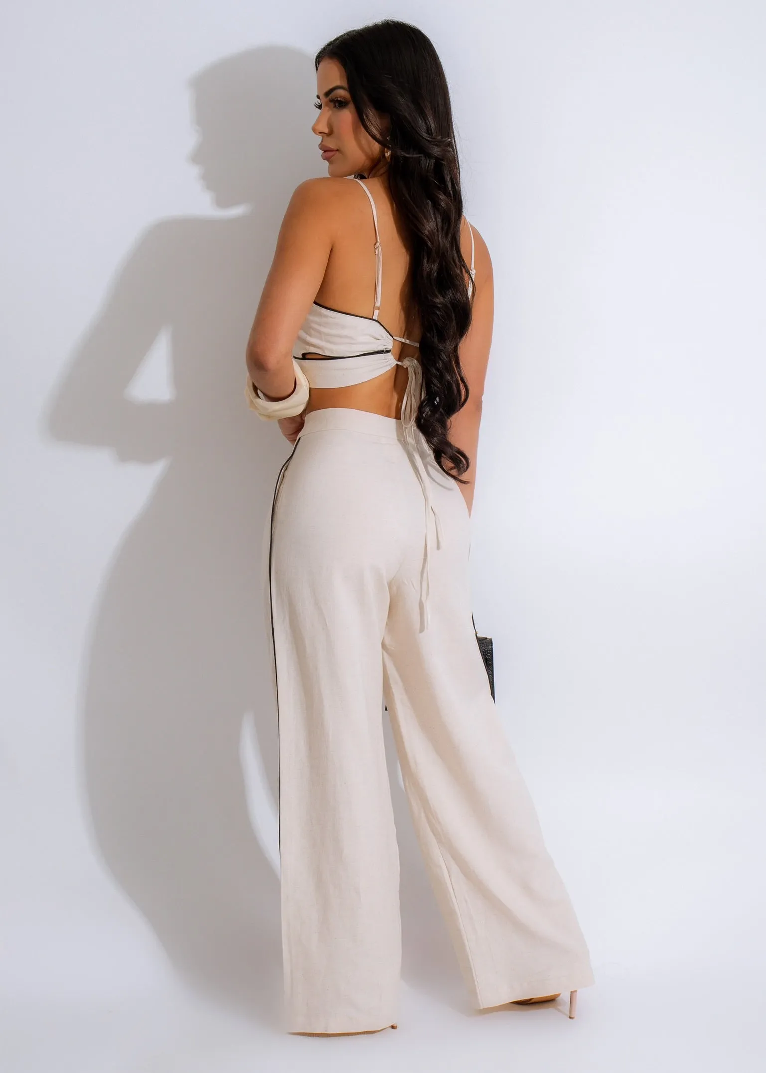 Come With Me Pant Set Nude